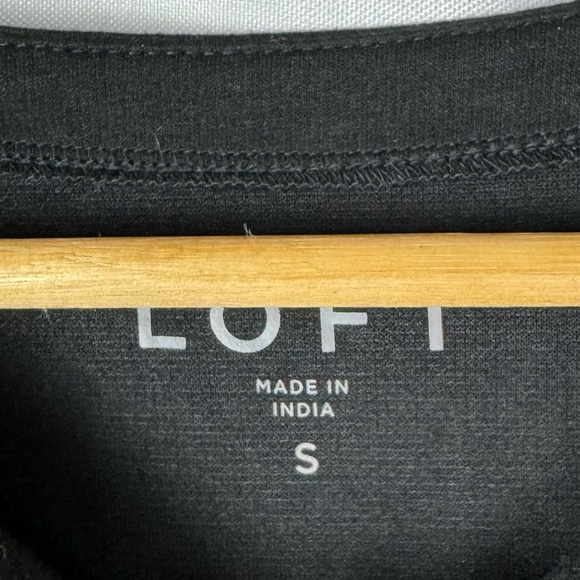 Ann Taylor LOFT Black Open Long Sleeve Top S - Picture 3 of 5